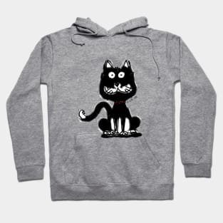 black cat doodle Hoodie